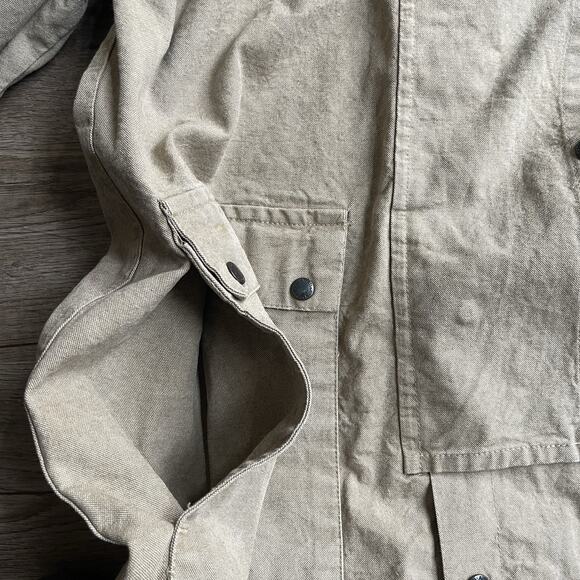 Vintage The Australian Outback Collection Duster Jacket Mens Sz L Canvas‎ Trench - Picture 3 of 12